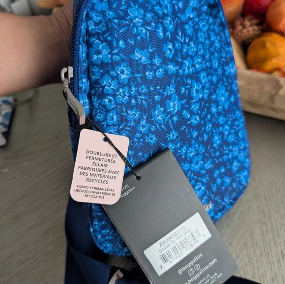 BaggalliniFloral Backpack in Blue